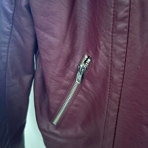Forever 21 Maroon Leather Jacket